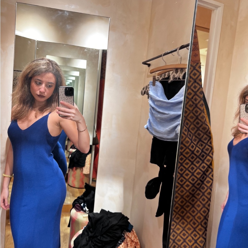 Elegant Blue Women's Dress